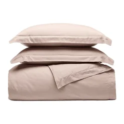 Signature Hemmed Duvet Set in Dusty Rose