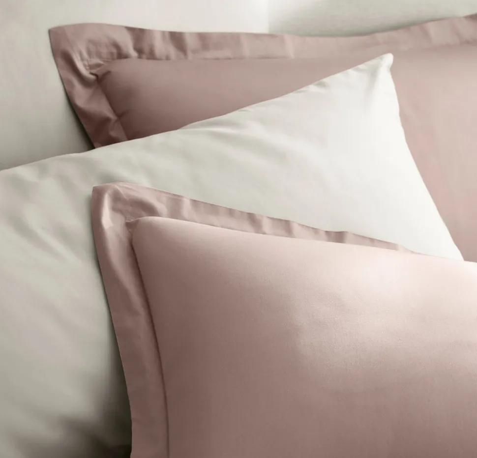 Signature Hemmed Duvet Set in Dusty Rose