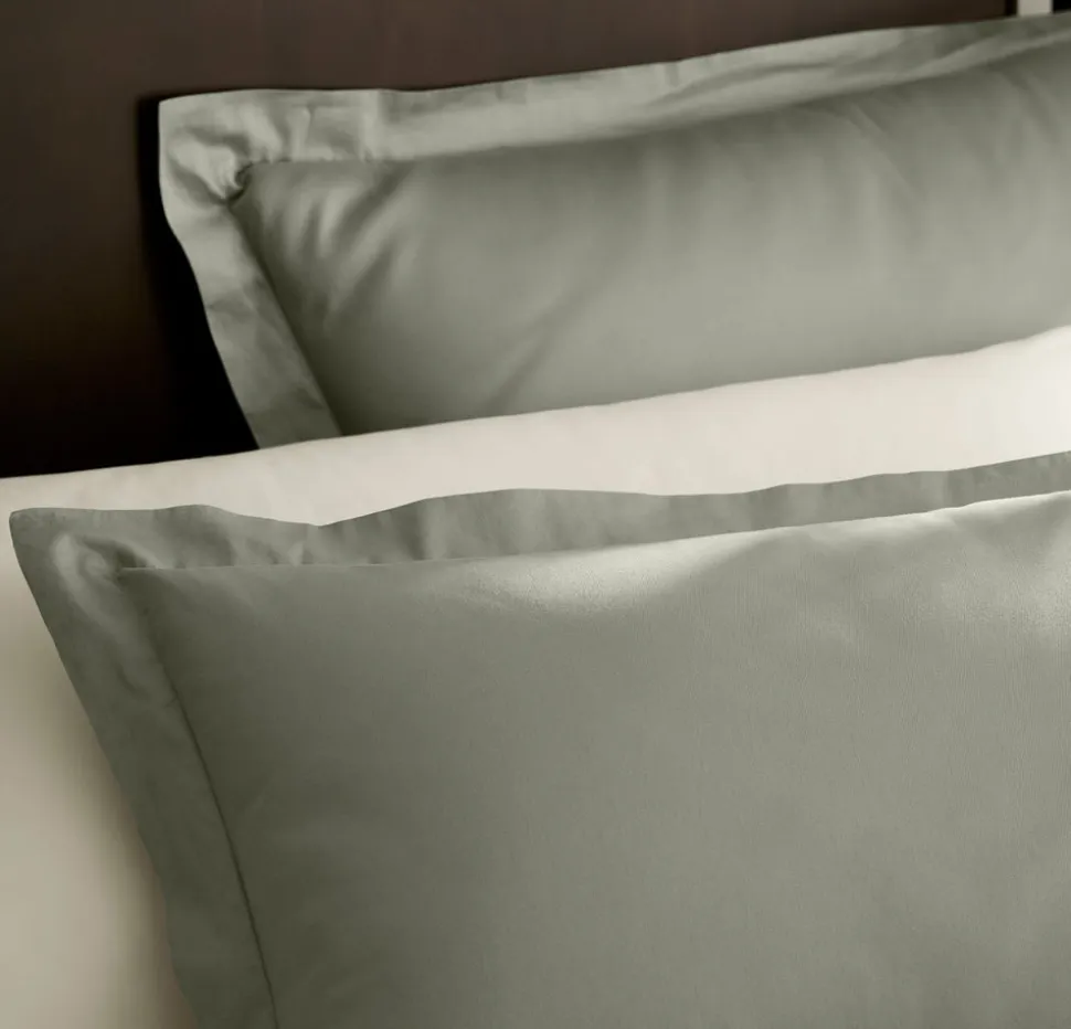 Signature Hemmed Duvet Set in Sageleaf