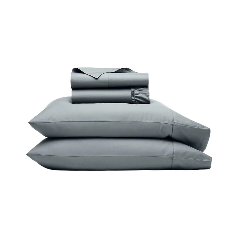 Signature Hemmed Sheet Set in Bluestone