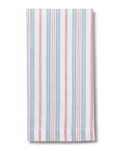Signature Twill Napkins in Navy French Ticking, Set of 4