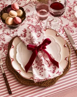 Signature Twill Napkins in Red Timeless Toile, Set of 4