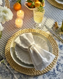 Signature Twill Napkins in Navy Gingham, Set of 4