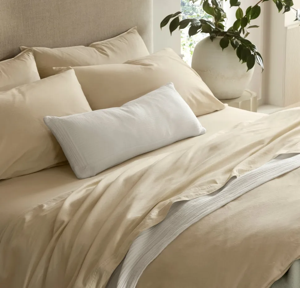 Signature Vintage Washed Sheet Set in Vintage Sand