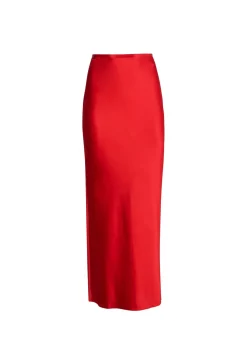 Silk Bias Cutout Skirt