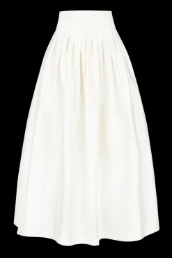 Silk Taffeta Yass Skirt in Off-White