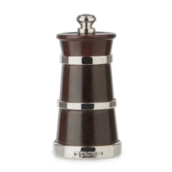 Silver Ivorine Salt & Rosewood Pepper Mill Set
