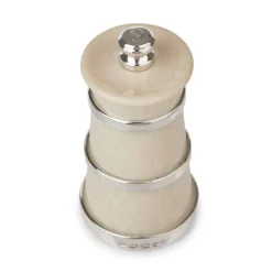 Silver Ivorine Salt & Rosewood Pepper Mill Set