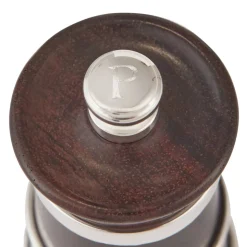 Silver Ivorine Salt & Rosewood Pepper Mill Set