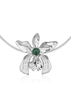 Silver Orchid Choker