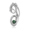 Silver Spiral Over Ear Cuff
