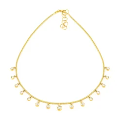 Simple Diamond Fringe Necklace