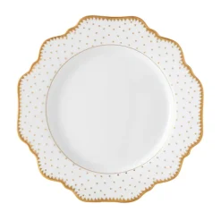 Simply Anna Antique Polka Dinner in White/Gold