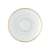 Simply Anna Polka Tea Saucer in White/Gold