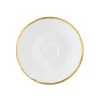 Simply Elegant Tea Saucer in White/Gold