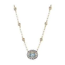 Single Alexandra Necklace Aquamarine