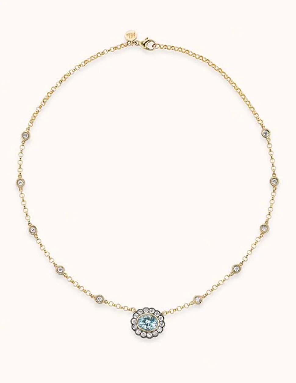 Single Alexandra Necklace Aquamarine