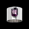 Single Gem Napkin Ring in Amethyst, Set of Two