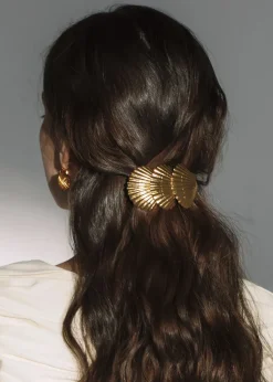 Siren Barrette in Gold