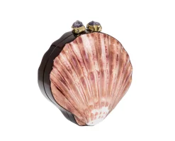 Sirena Clutch in Natural & Violet