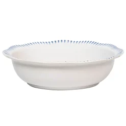 Sitio Stripe 12" Serving Bowl in Delft Blue