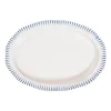 Sitio Stripe 17" Serving Platter in Delft Blue