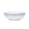 Sitio Stripe Coupe Bowl in Delft Blue