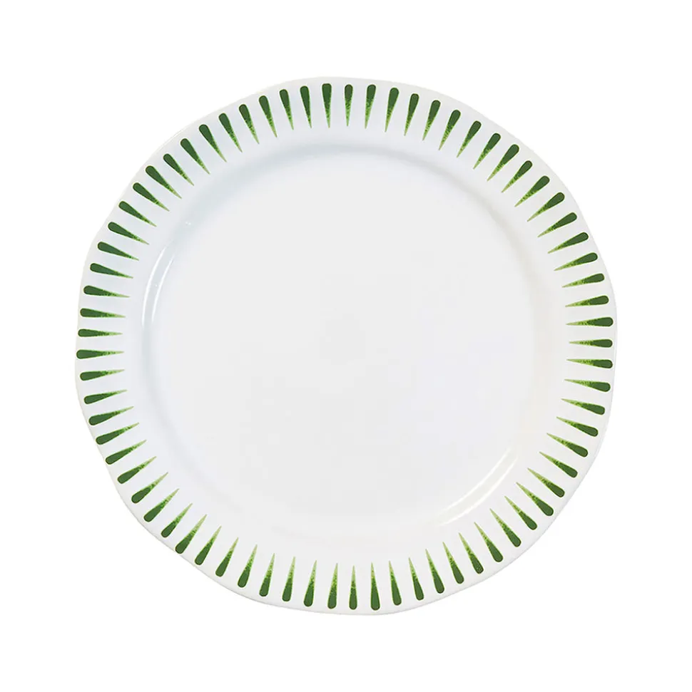 Sitio Stripe Dessert/Salad Plate in Basil