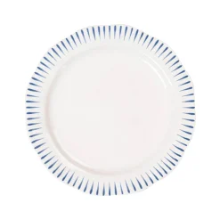 Sitio Stripe Dessert/Salad Plate in Delft Blue
