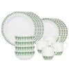 Sitio Stripe 16-Piece Place Setting in Basil