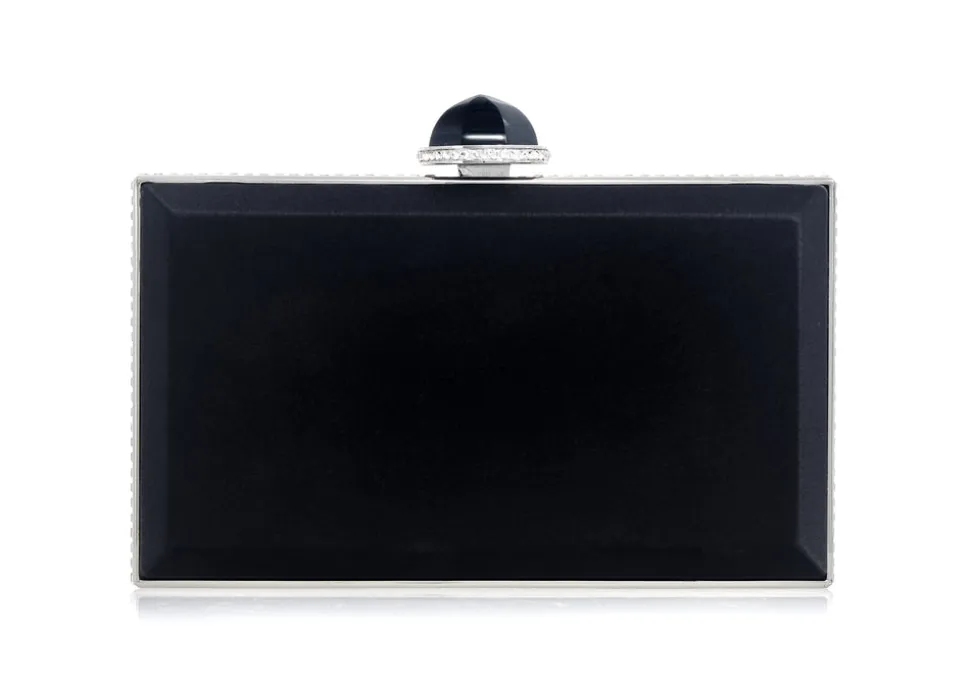 Skylar Satin Handbag in Black