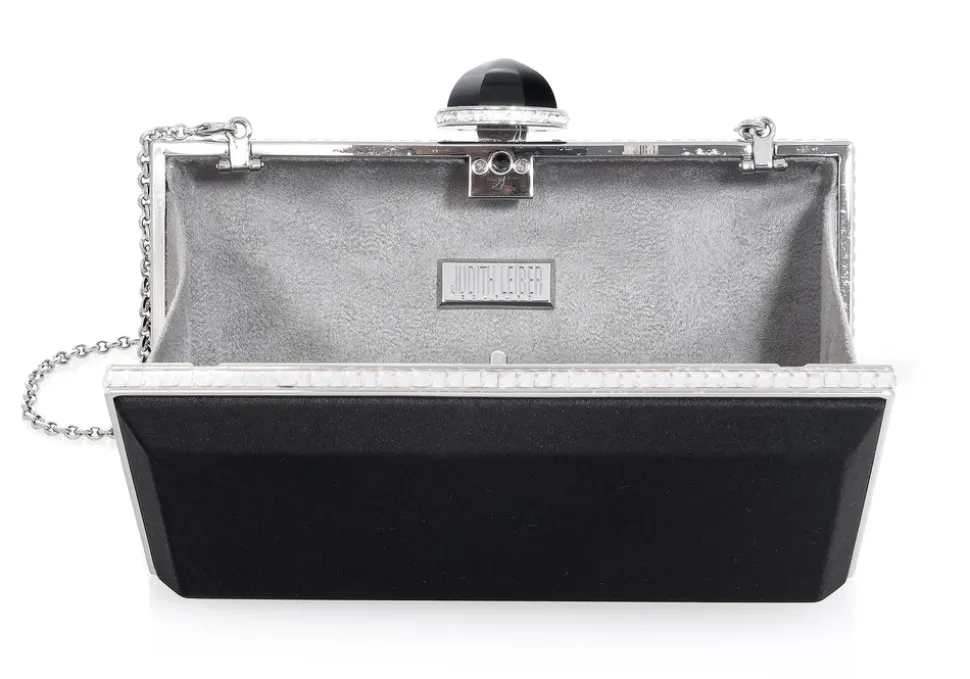 Skylar Satin Handbag in Black