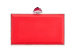 Skylar Satin Handbag in Crimson