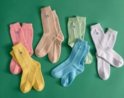 Sleeping Socks Evil Eye in Rose