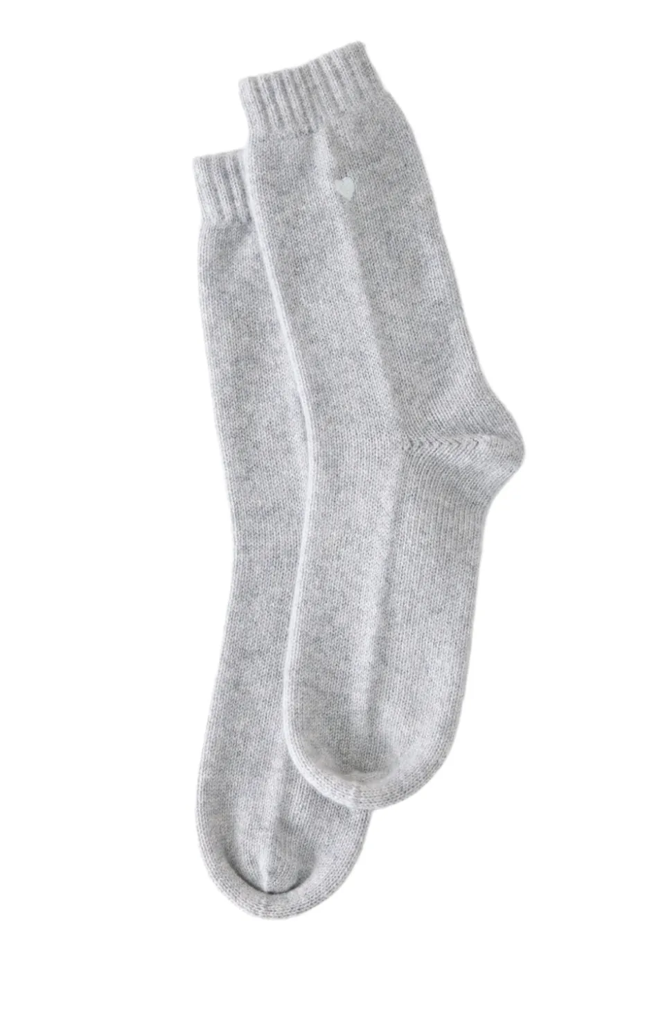 Sleeping Socks Heart in Sterling