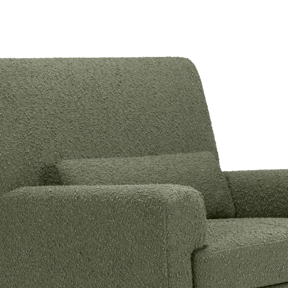 Sleepytime Rocker in Olive Boucle with Light Legs