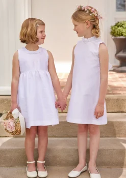 Sleeveless Formal Dress in Special Occasion White