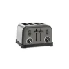 4-Slice Metal Classic Toaster in Black Stainless