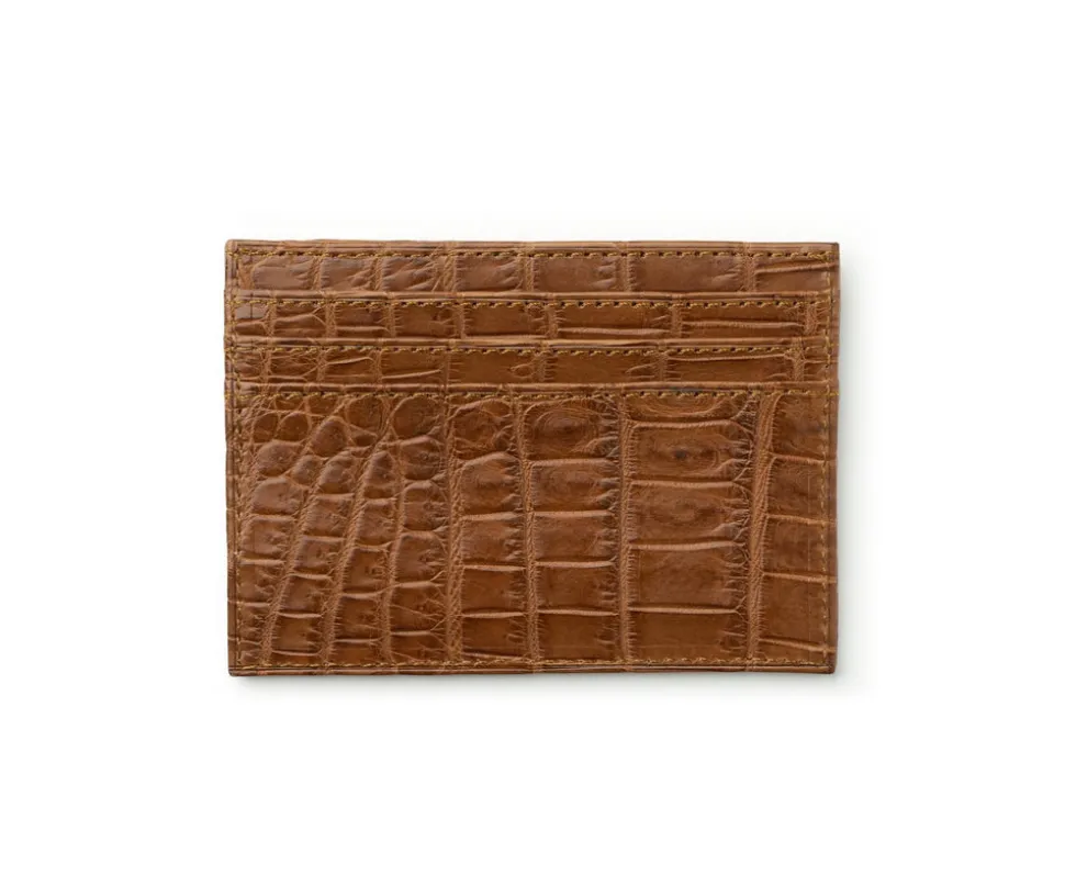 Slim Credit Card Case No. 204 in Crocodile Leather