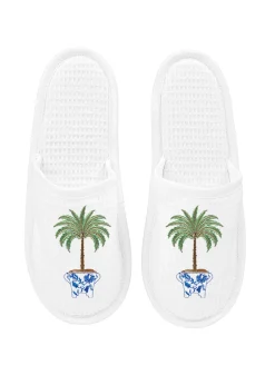 Slippers White Waffle