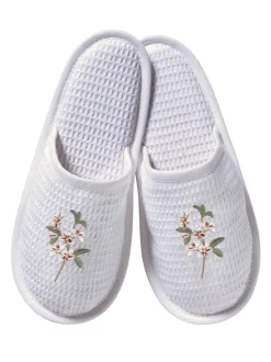 Slippers White Waffle