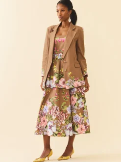 Sloan Blazer in Caramel Victorian Floral