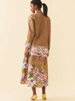 Sloan Blazer in Caramel Victorian Floral
