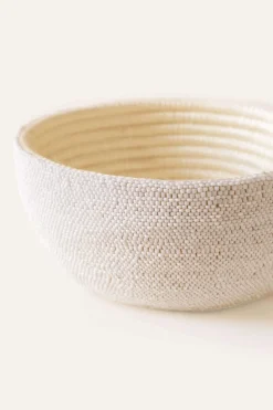 Small Beaded Bowl White