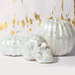 Small Capiz Pumpkin in Pearl