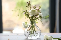 Small Crystal Vase with Lens Design