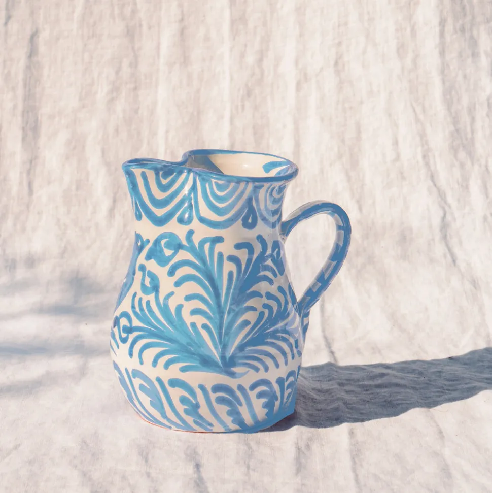Small Pitcher With Hand Painted Designs