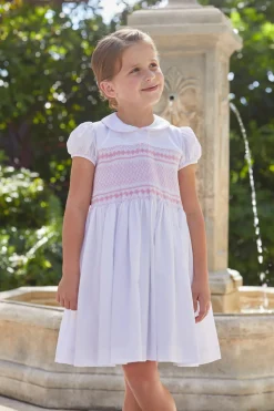 Smocked Emery Dress in Light Pink
