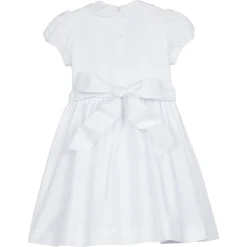 Smocked Emery Dress in White