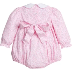 Smocked Natalie Bubble in Pink Vinings